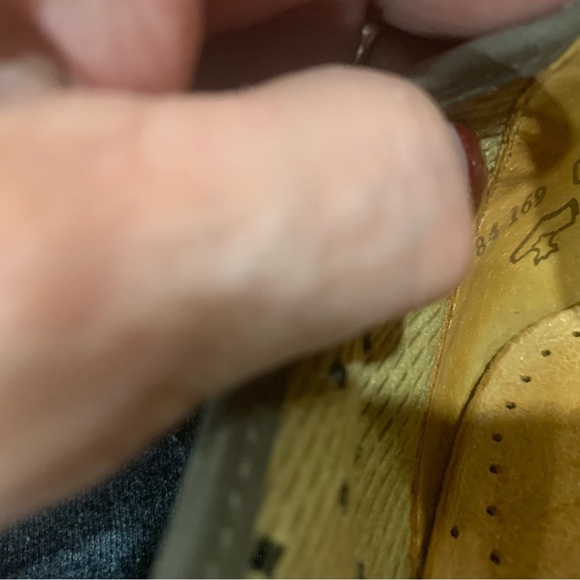 Gabor Hovercraft Suede Ballerina Cutout Taupe Leather Flats - Picture 9 of 13